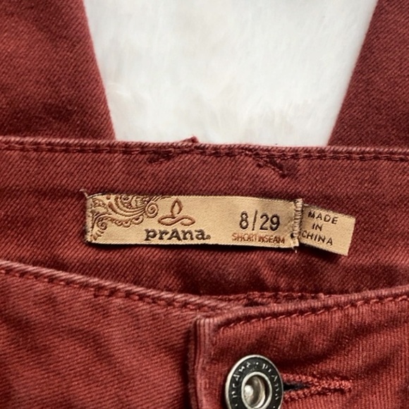 Like New Prana Oday Jeans Vino Maroon Organic Stretch Denim Skinny - Picture 6 of 7